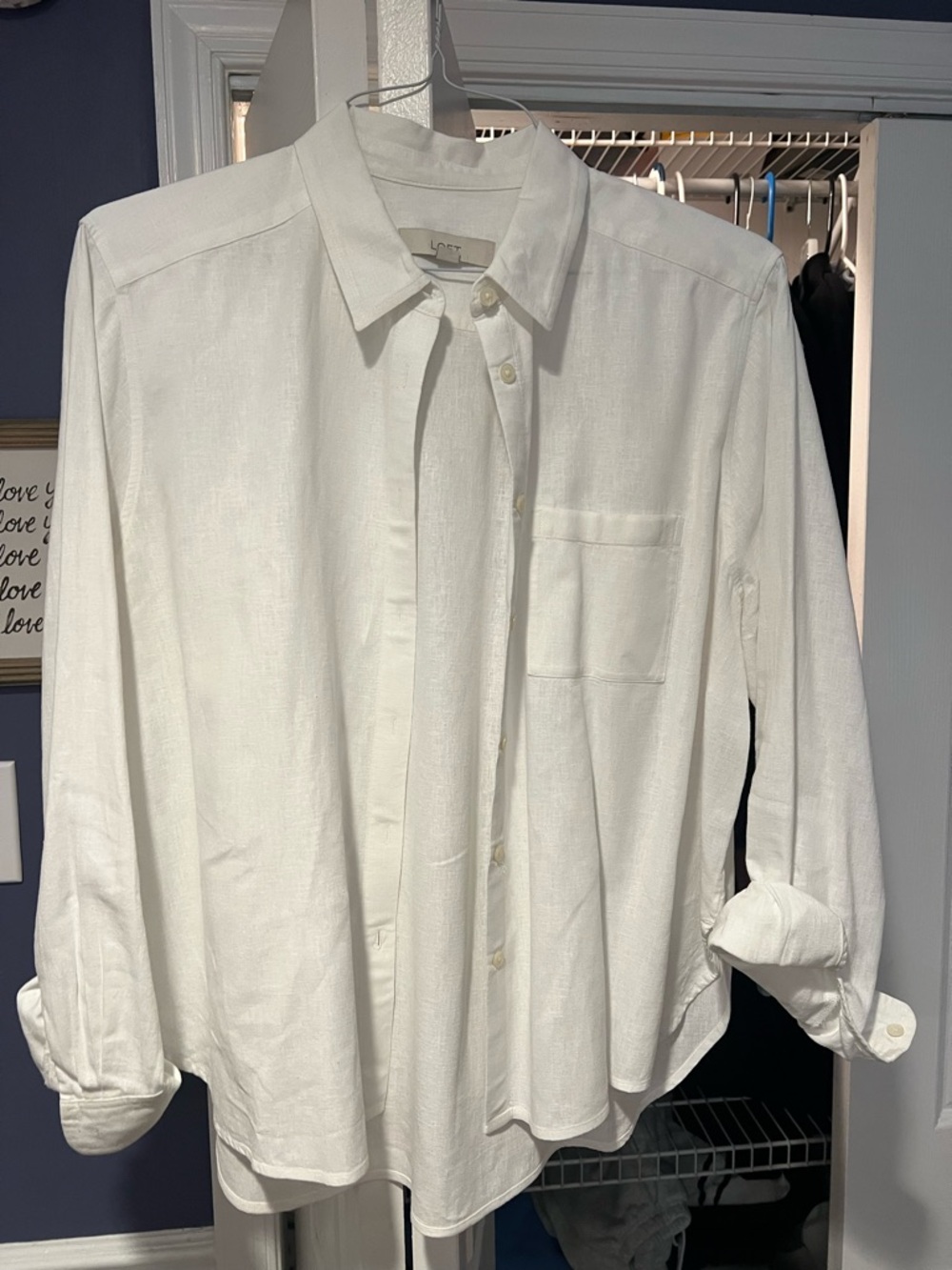 Lightweight White Linen-Blend women’s Shirt